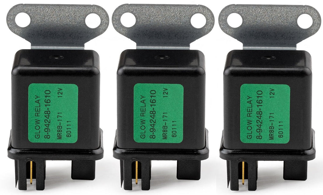 3x Glow Plug Relay 8942481610 MR8B-171 94248161 For Hitachi EG30 EX27U Excavator