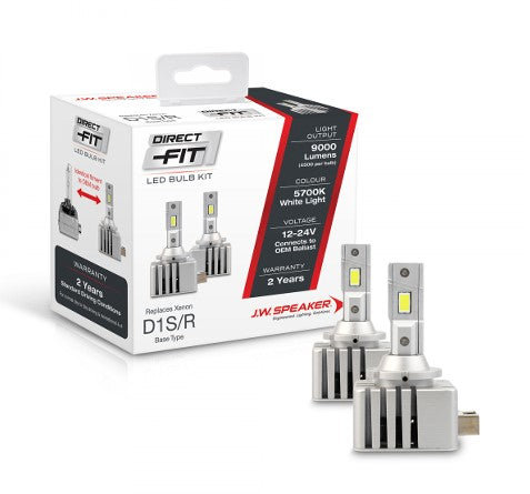 JW Speaker 999000D1 Direct Fit 12/24V LED Bulb Kit 5700K - D1S/R Xenon Replacement