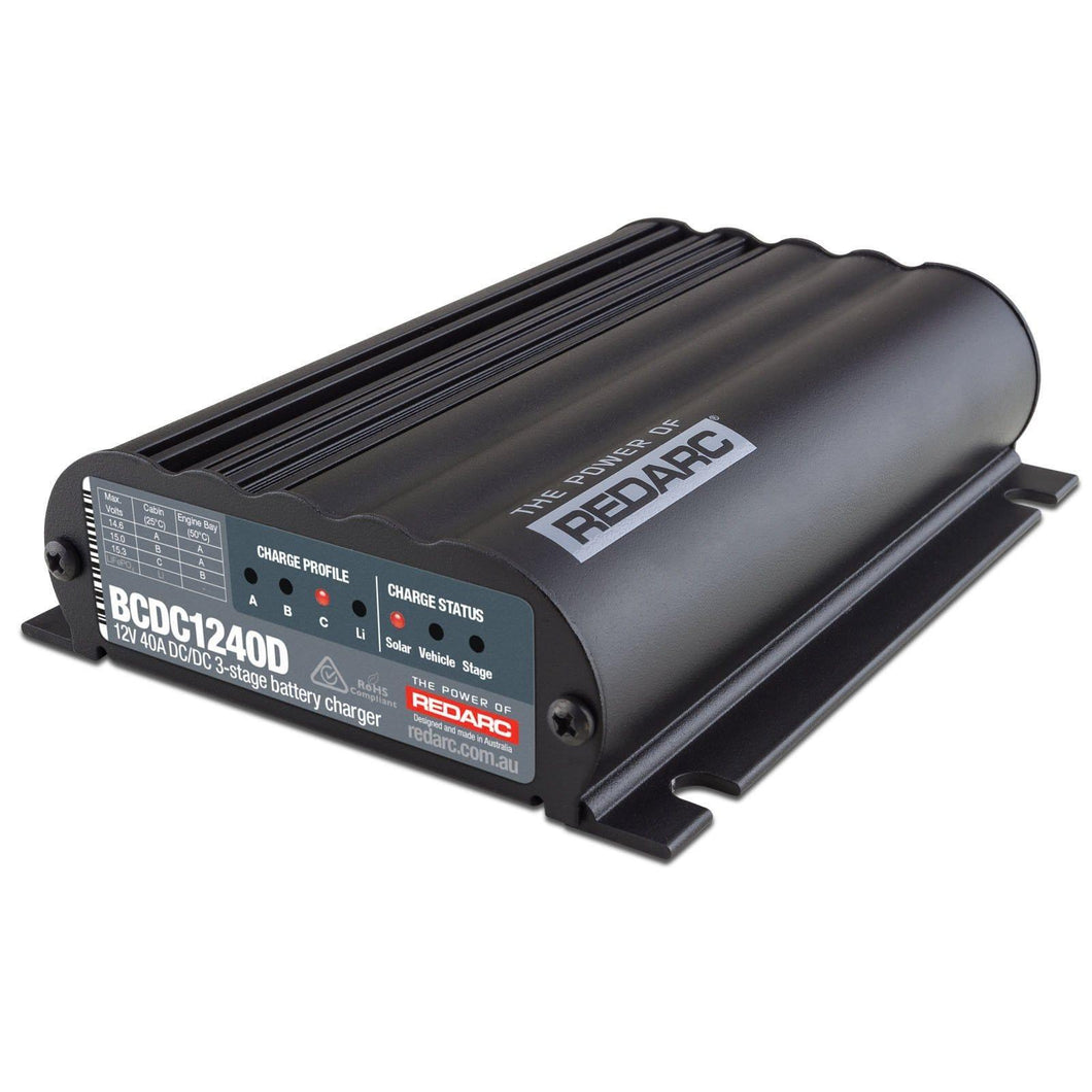 Redarc Dual Input 40A In-Vehicle DC Battery Charger BCDC1240D for Landcruiser 100 Series