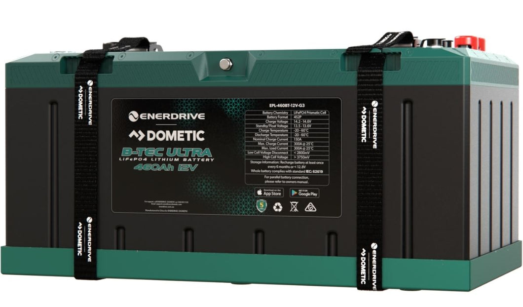 Enerdrive B-TEC ULTRA 12V 460Ah Lithium Battery – IP67 Waterproof, IEC62619 Certified EPL-460BT-12V-G3