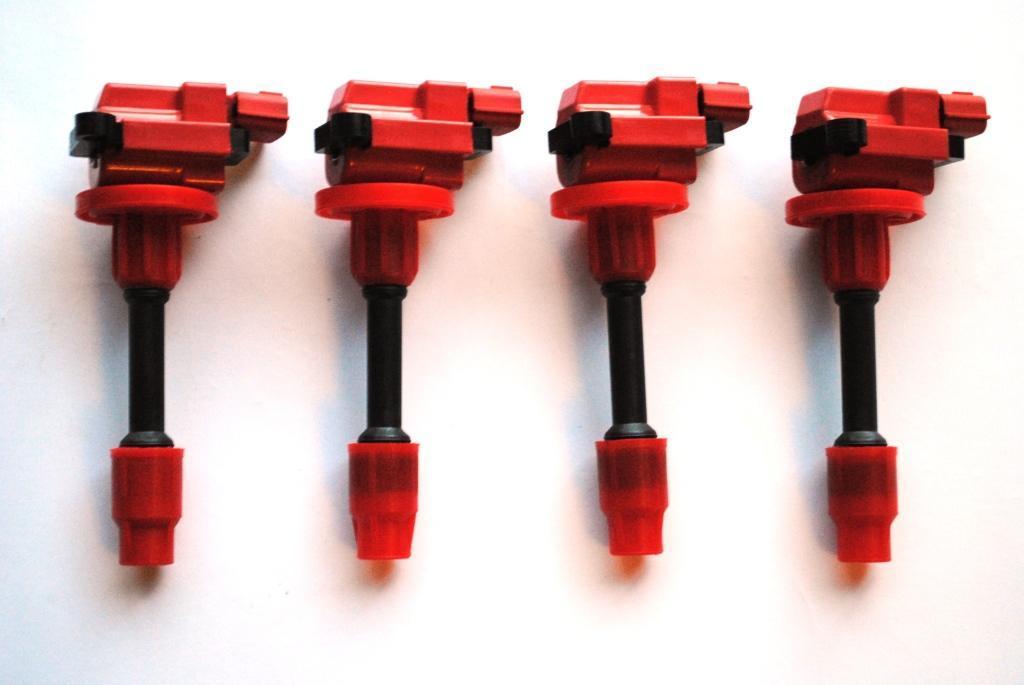 Coils Coil Packs for Nissan SR20 DET S13 S14 Silvia 180sx 200sx Black & Red Top