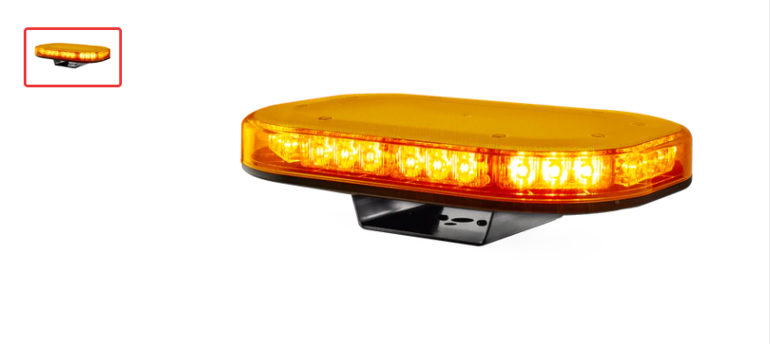 Heavy Duty Amber Emergency LED Minibar LB246AMM Vacuum Mount