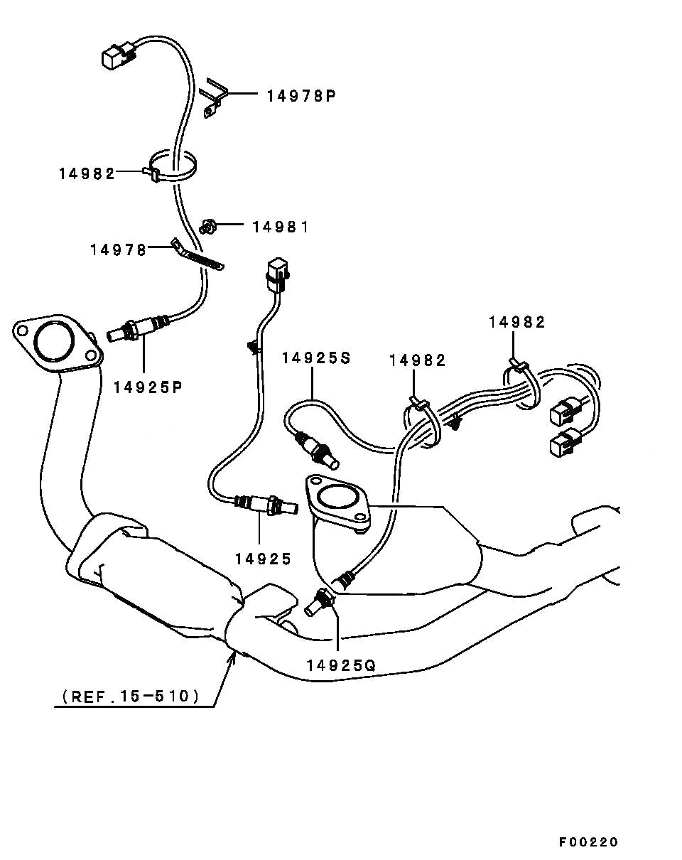 3 x oxygen sensors o2 for Mitsubishi Pajero Np 3.8 V77w