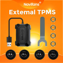 Built-in/External TPMS Car Tire Pressure Warning and Monitoring System with 4 Sensors Intelligent Tire Pressure Detection