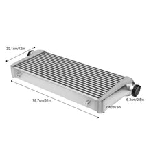 31X12X3 2.5inch I/O Universal Turbo Intercooler For Toyota Acura,BWM,Audi,Honda,Mazda Aluminum Silver Turbo Superchargers