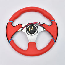 Tiypeor Universal 320MM PVC red car Steering Wheel with flat bracket
