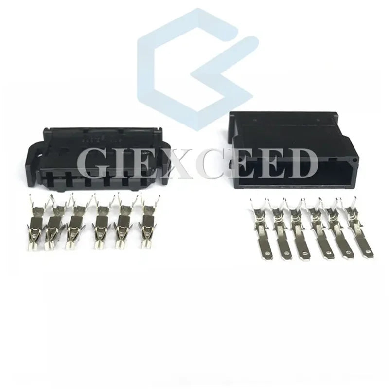 2 Sets 6 Pin 872 862 521 1-1670920-1 893971996 89397199 Fuel Injector Connector Dash Sensor Plug AC Assembly Socket For VW Audi