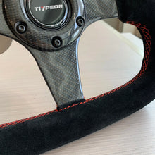 Tiypeor Universal 330mm Suede Leather Steering Wheel carbon fiber bracket
