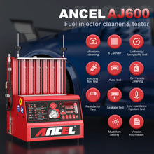 ANCEL AJ600 Car Fuel Injector Cleaner Tester 6-Cylinder Diesel Car Ultrasonic Fuel Injector Cleaner Machine for 110V & 220V