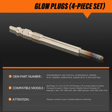 4 PCS Glow Plug 1.4hdi 1.6 Jtd TDCi FOR C-Max Fusion Fiesta Focus Cooper D 107 206 207 307 308 407 0100276012 GN056 0250204002