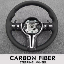 Leather Paddleshift Steering Wheel for BMW 5 6 7 Series F01 F02 F06 F07 F10 F11 F12 F13 M SPORT Carbon Fiber Trim