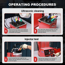 ANCEL AJ600 Car Fuel Injector Cleaner Tester 6-Cylinder Diesel Car Ultrasonic Fuel Injector Cleaner Machine for 110V & 220V