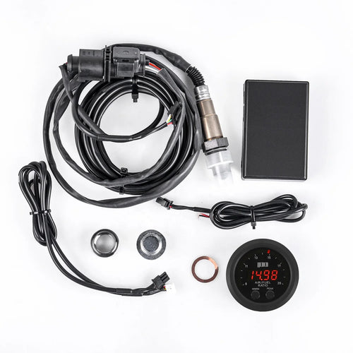 52 mm AFR Black Face Air Fuel Ratio Meter gauge kit For Universal Car With O2 Sensor 06J906262AA
