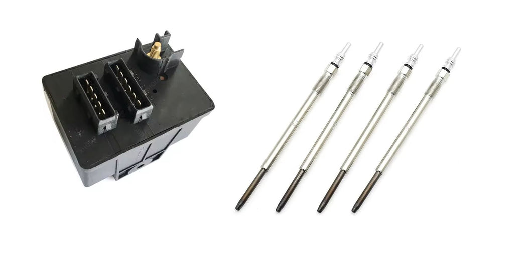 Glow Plug Relay Control Unit + 4 Glow Plugs for Great Wall V200 X200 4D20 Diesel