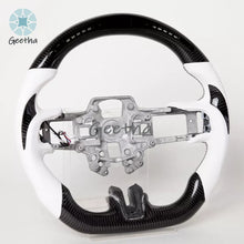 For Fancy Design LED Shift Light Racing Real Carbon Fiber Steering Wheel for Ford Mustang GT 2020 2018 2019 Car Steering Wheel