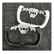 New Model Y Modified Yoke Steering Wheel with Heating for Tesla Custom Accessories Black White Leather Racing Car Handle