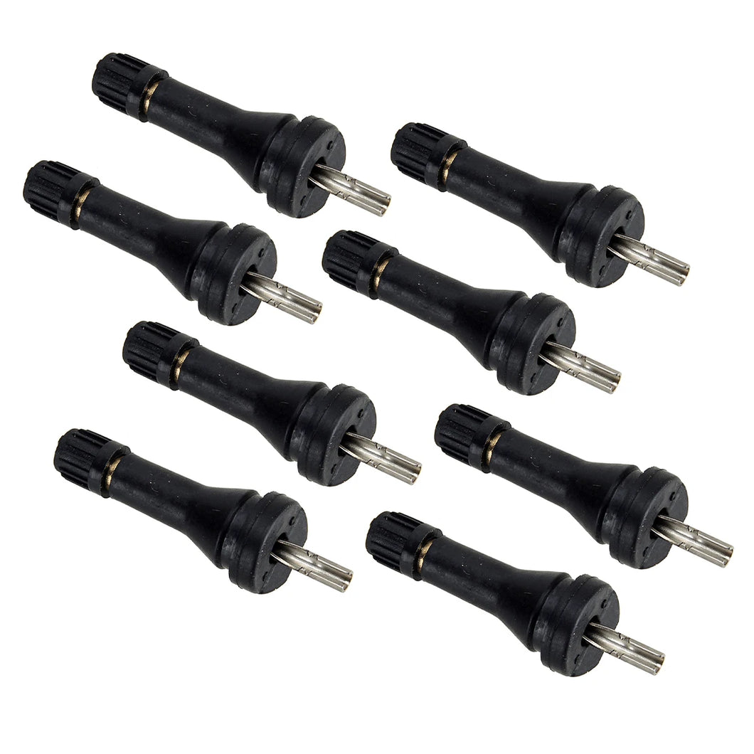 8Pcs Black Rubber TPMS Tire Pressure Monitoring Sensor Valve Stems Fit for Fiat Chrysler Peugeot Nissan Mitsubishi Renault Jeep