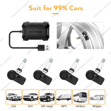 Built-in/External TPMS Car Tire Pressure Warning and Monitoring System with 4 Sensors Intelligent Tire Pressure Detection