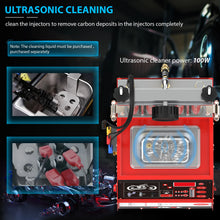 ANCEL AJ400-M Ultrasonic Fuel Injector Cleaner Tester For Motorcycle Nozzle Cleaning Tool Kit 110V
