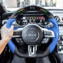 Fancy Real Forged Carbon Fiber Steering Wheel Fit For Ford Mustang 2015-2017 Mustang 2018-2023 LED Racing