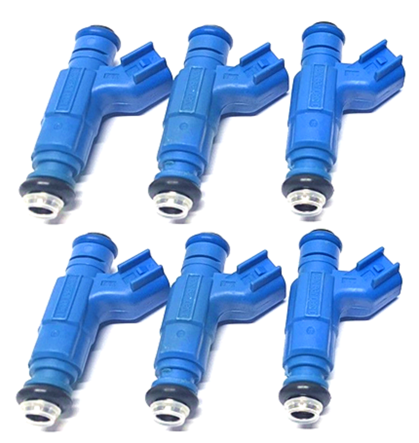 6 x FUEL INJECTORS for FORD COURIER PH 4L V6 04-06 INJECTOR BLUE