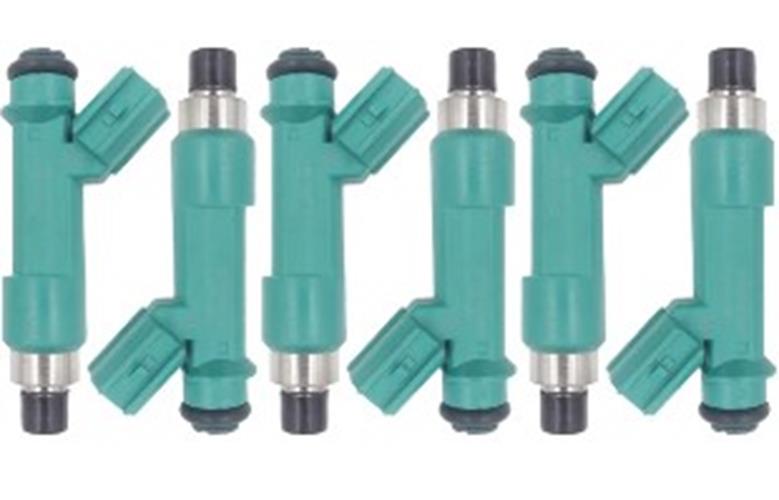 Set of 6 Fuel Injectors for Toyota Hilux GGN15R 1GRFE 4.0L V6, 2005-On, Aisan OE