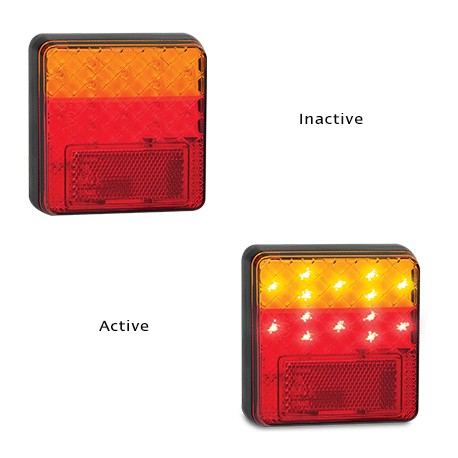 LED Autolamps 100ARM 12-24 Volt Stop / Tail / Indicator and Reflector Combinatio