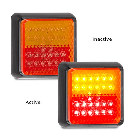 LED Autolamps 100BSTIM 12-24 Volt Black Bracket Stop / Tail / Indicator Combinat