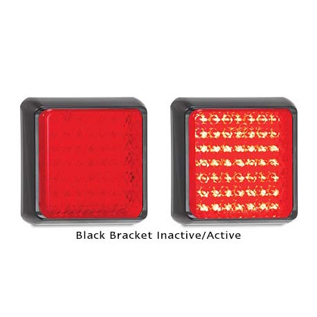 LED Autolamps 100RM 12-24 Volt Black Bracket Stop / Tail Single Function Lamp