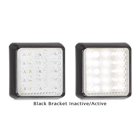 LED Autolamps 100WM 12-24 Volt Black Bracket Reverse Single Function Lamp