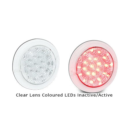 LED Autolamps 102RC 12-24 Volt Clear Lens Coloured LEDs Stop / Tail Single Funct