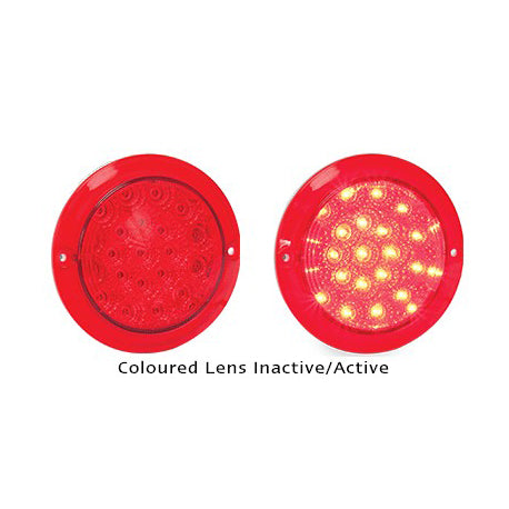 LED Autolamps 102R 12-24 Volt Coloured Lens Stop / Tail Single Function Lamp