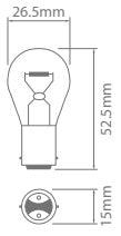 IONNIC 1058/10 12V 21 Watt Stop Tail Incandescent Flasher Park Bulb