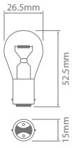 IONNIC 1061/10 24V 21 Watt Stop Tail Incandescent Flasher Park Bulb