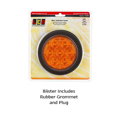 LED Autolamps 113AMG 12-24 Volt Rear Indicator Single Function Lamp with Grommet