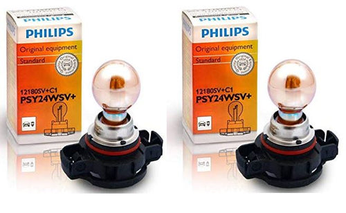 2PC PHILIPS OEM PSY24W 12180SV CHROME INDICATOR BULBS FOR BMW E70 X5