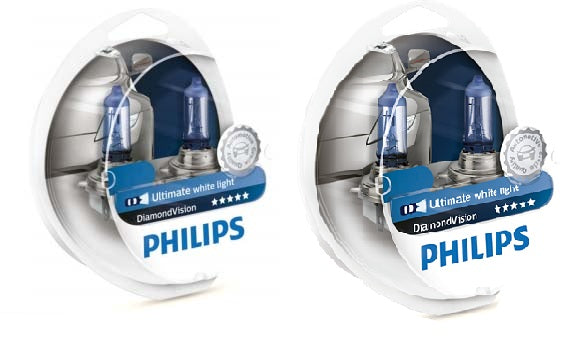 Philips H4 H1 Diamond Vision 5000k white bulb Deal for Holden VT VX VY Commodore