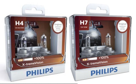 Philips T10 H4 H7 +100% Xtreme vision Halogen Bulbs For FORD territory SX SY