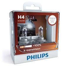 Philips X-Treme Vision H4 12 Volt 60/55W GLOBE xtreme extreme 12342XVSM