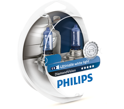 Philips H11 Diamond Vision 5000K Xenon White Halogen Headlight Fog Light Bulb