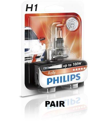 2X Philips H1 Rally Essential Power 12V 100W Halogen Bulb Spot Fog Lamp light