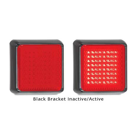 LED Autolamps 125RM 12-24 Volt Black Bracket Stop / Tail Single Function Lamp