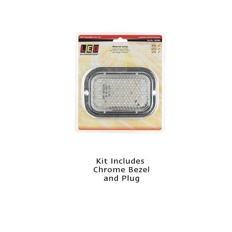 LED Autolamps 130WMC 12-24 Volt Reverse Single Function Lamp with Chrome Bezel a