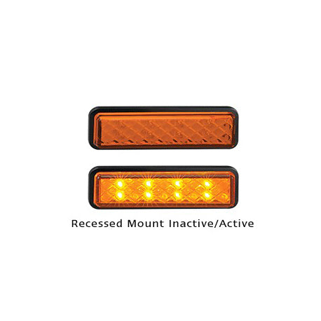 LED Autolamps 135AMG 12-24 Volt Recessed Mount Rear Indicator Single Function La