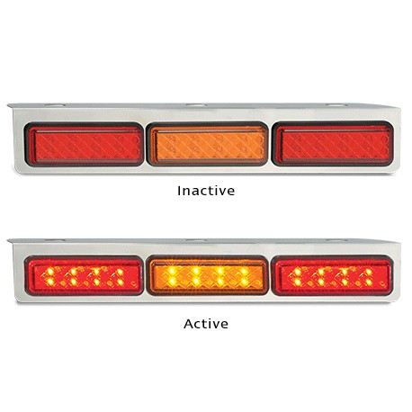 LED Autolamps 135CARRM 12-24 Volt Stop / Tail and Indicator Combination Lamp