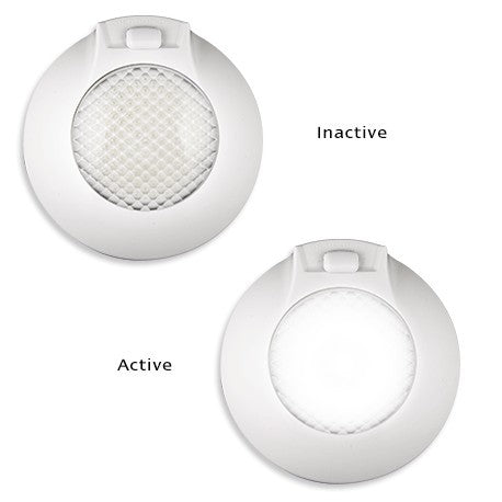 LED Autolamps 143ILW12 12 Volt White Bezel Large Round Interior Lamp
