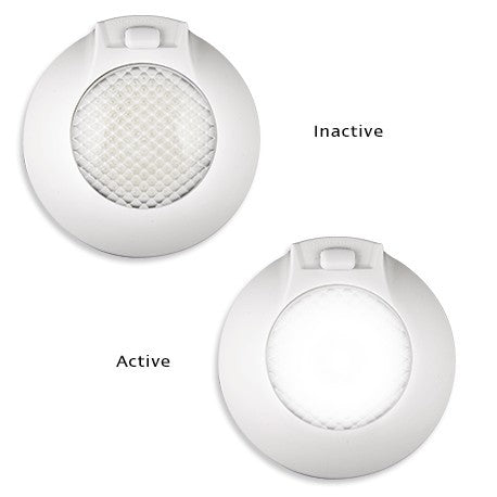 LED Autolamps 143ILW24 24 Volt White Bezel Large Round Interior Lamp