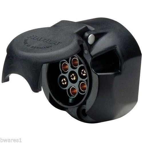 Narva 82052 7 Pin Large Round Plastic Trailer Socket Plug Caravan 4x4 4WD