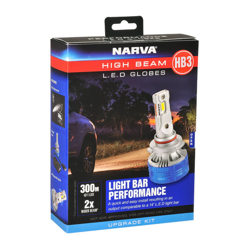 Narva High Beam HB3 LED Globe Performance Kit GEN III 12/24V High Beam LED HB3