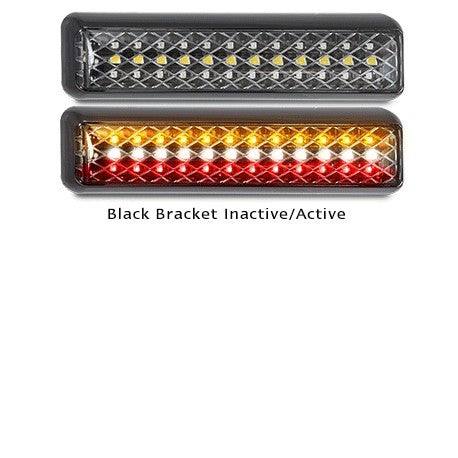 LED Autolamps 200BIRSTME2 12-24 Volt Black Bracket Stop / Tail / Indicator and R